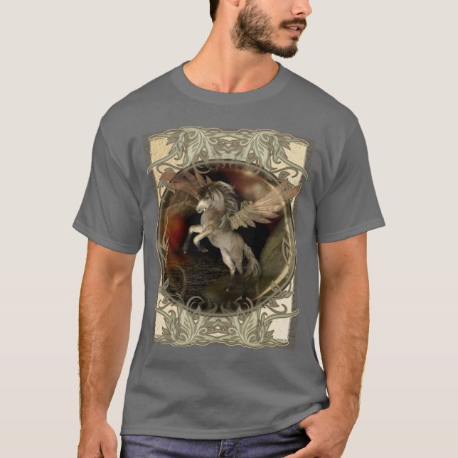 Mythical Pegasus Fantasy Creature T-Shirt (Front)