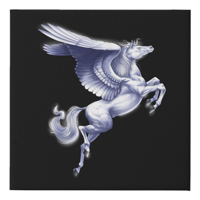 Mythical Pegasus Faux Canvas Print (Front)