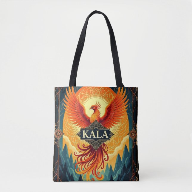 Mythical Phoenix Bird – KALA Fire Tote Bag (Front)