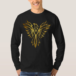Mythical Phoenix Bird Rising Logo (Faux Gold) T-Shirt