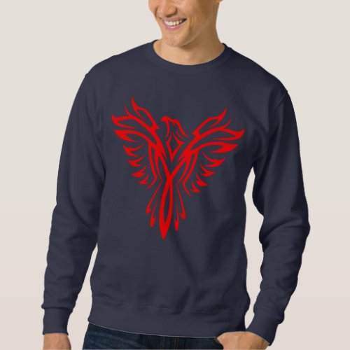 Mythical Phoenix Bird Rising Logo Red Sweatshirt