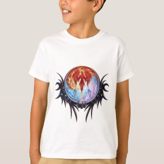 Mythical Phoenix Fire and Ice Tribal T-Shirt