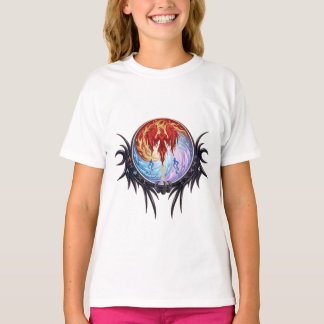 Mythical Phoenix Fire and Ice Tribal T-Shirt
