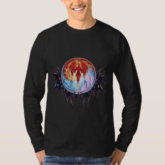 Mythical Phoenix Fire and Ice Tribal T-Shirt