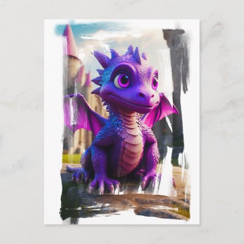 *~* Mythical  PHOTO AP48 Kids Dragon Cartoon  Postcard