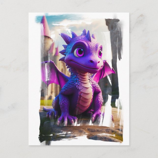 *~* Mythical  PHOTO AP48 Kids Dragon Cartoon  Postcard (Front)