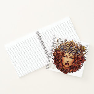 Mythical Queen Portrait Fantasy Royal Art Notebook