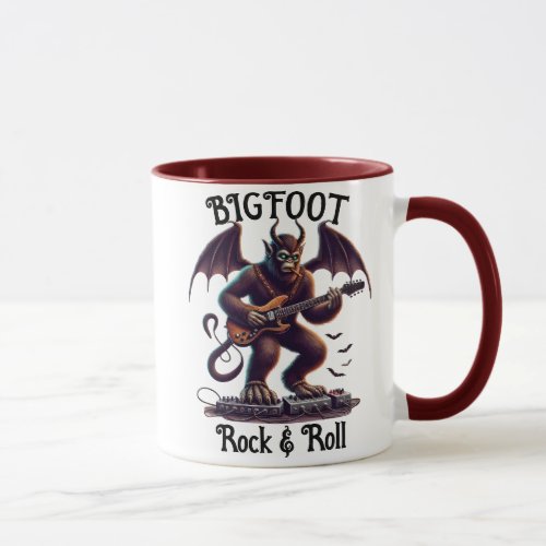 Mythical Rockstar Bigfoots Guitar Solo Mug