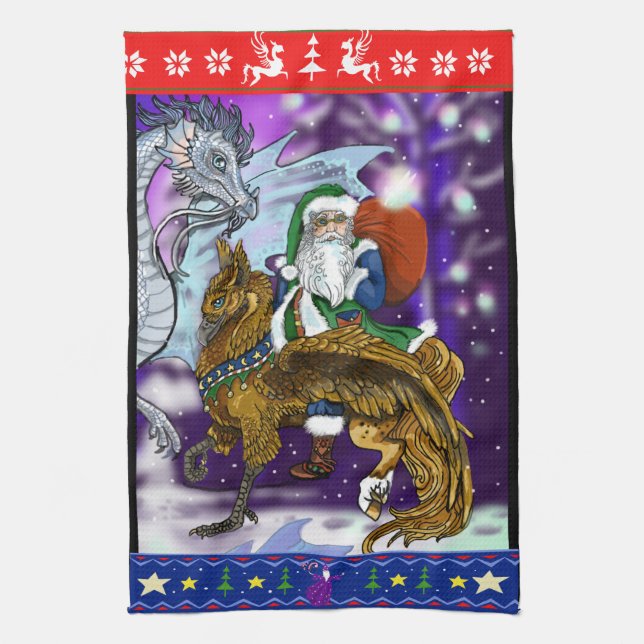 Mythical Santa Clause Towel (Vertical)