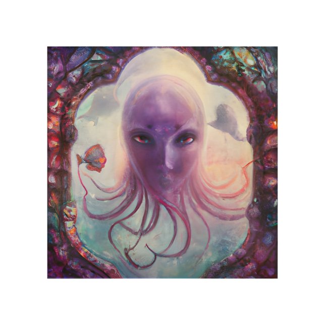 Mythical Sea Creature wood wall art (Front)