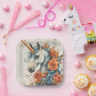 Mythical Unicorn Paper Plates
