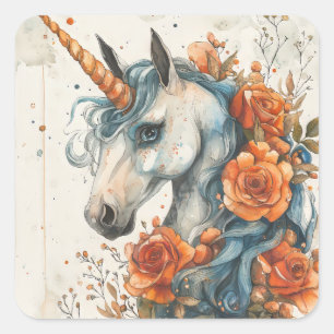 Mythical Unicorn Square Sticker