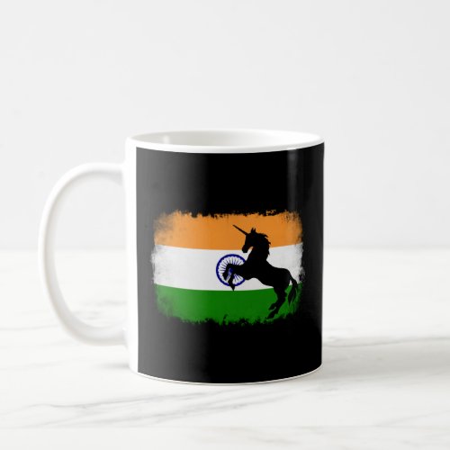 Mythical Unicorn vintage India Indian flag horse  Coffee Mug
