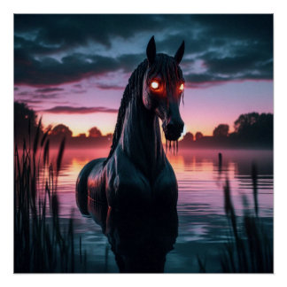 Mythical Water Horse Digital Wall Art