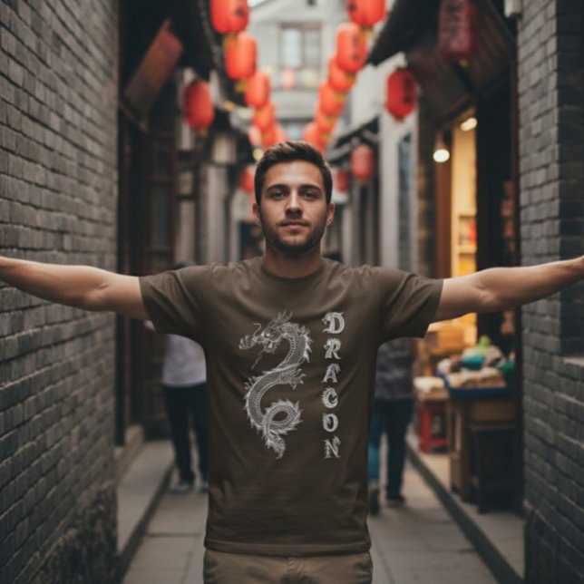 Mythical White Chinese Dragon Dracon T-Shirt (Creator Uploaded)