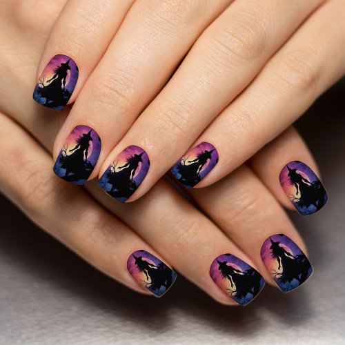 Mythical Witch Silhouette Minx Nail Art Decals