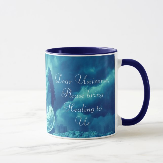 Mythical Woman Sending out Prayers to the Universe Mug (Right)