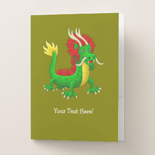 Mythological Chinese Dragon Pocket Folder