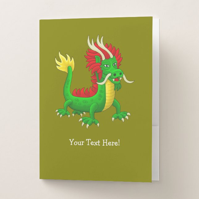 Mythological Chinese Dragon Pocket Folder (Front)