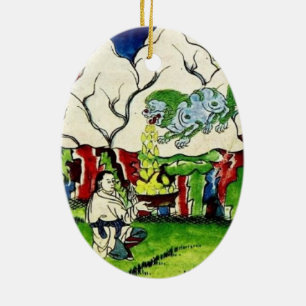 Mythological Dragon Ceramic Ornament