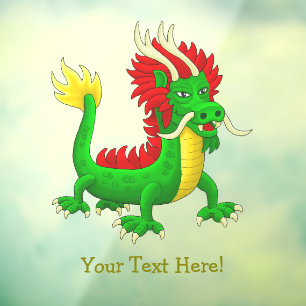 Mythological Dragon from China Window Cling