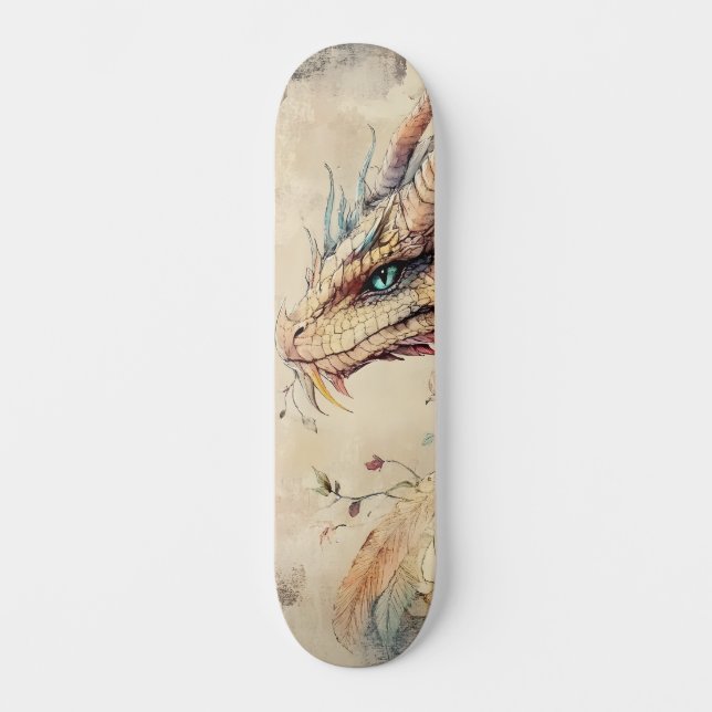 Mythological Fantasy Dragon Girly Skate Deck (Front)