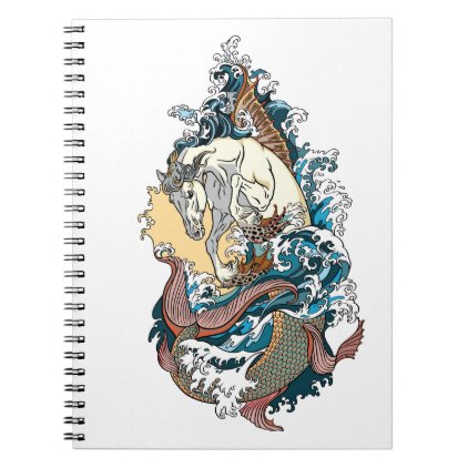 mythological seahorse notebook