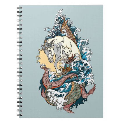 mythological seahorse notebook