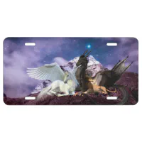 Mythology Dragon Griffin Unicorn Pegasus License Plate