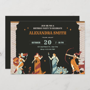 Mythology goddes Heroes birthday  Invitation