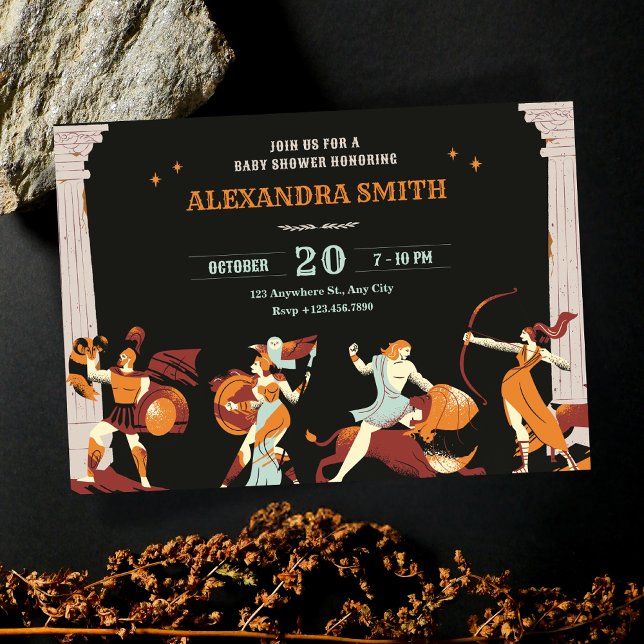 Mythology Heroes baby shower Invitation (Creator Uploaded)