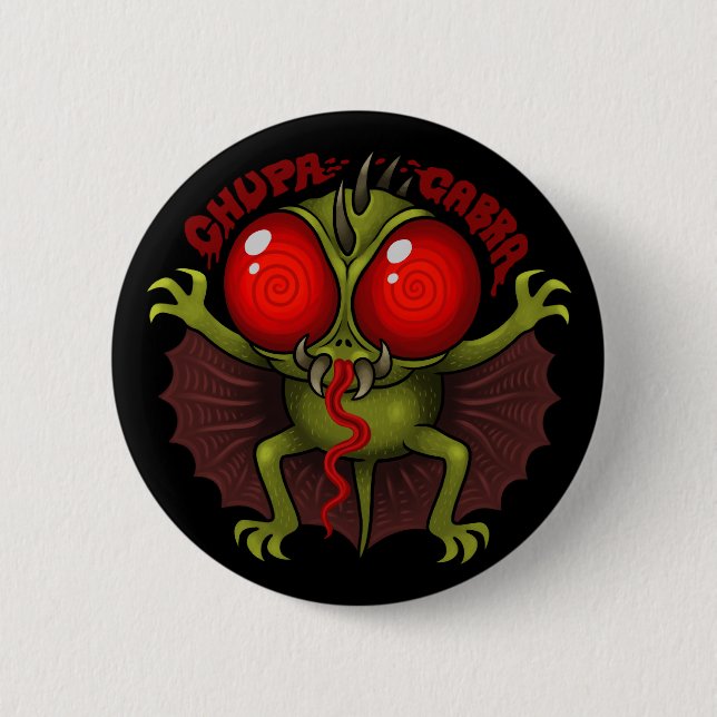 MYTHOLOGY: The Chupacabra Pinback Button (Front)