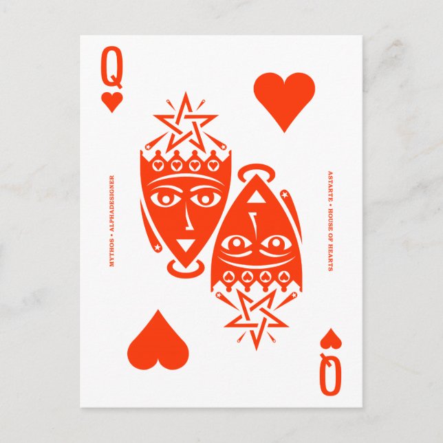 Mythos Astarte Queen of Hearts Postcard (Front)