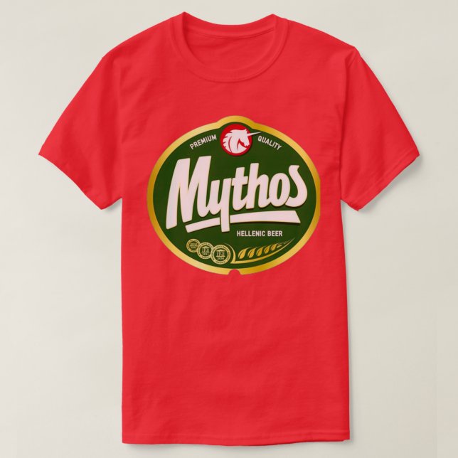 MYTHOS HELLENIC BEER T T-Shirt (Design Front)