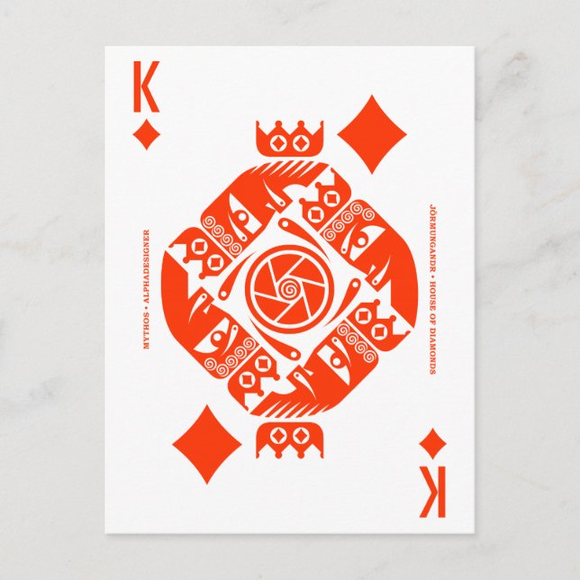 Mythos Jormungandr King of Diamonds Postcard (Front)