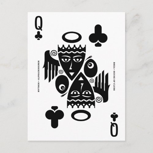 Mythos Rhea Queen of Clubs Postcard