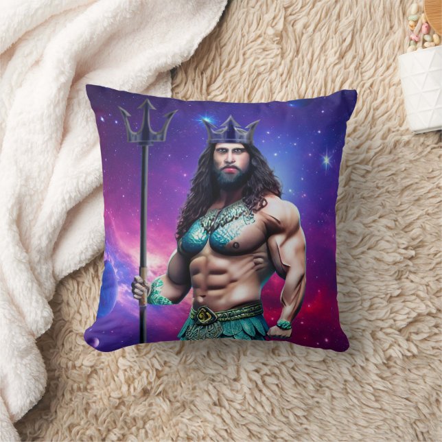 Myths & Legends: Poseidon Throw Pillow (Blanket)