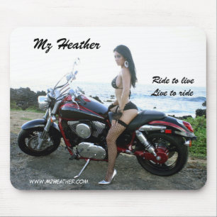 Mz Heather "Ride to live Live to ride" mouse pad