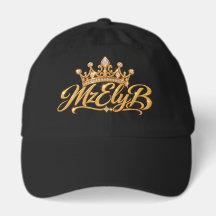 MzElyB Signature Gold Crown Black Baseball Cap