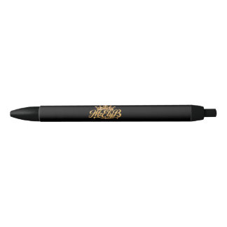 MzElyB Signature Gold Crown Black Pen