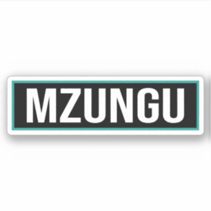 Mzungu Sticker