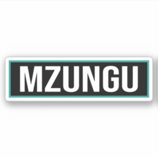 Mzungu Sticker