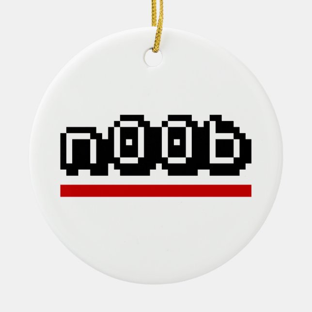 n00b ceramic ornament (Front)