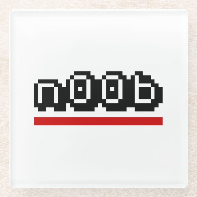 n00b glass coaster (Front)