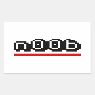 n00b rectangular sticker