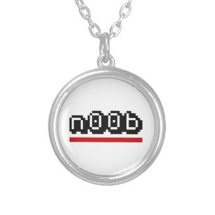 n00b silver plated necklace