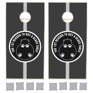 n1st Reason To Buy A Glass Table Emblem  Cornhole Set