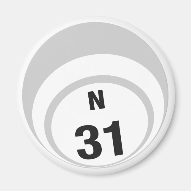 N31 bingo ball fridge magnet (Front)