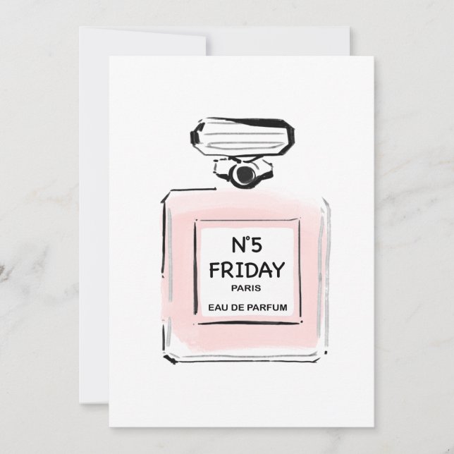 N5 Friday Paris Parfum  bottle Note Card (Front)