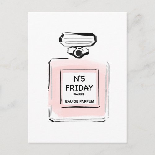N5 Friday Paris Parfum bottle Postcard